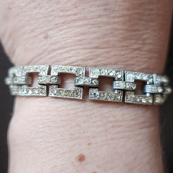VTG Silver Art Deco Style Bracelet - Picture 8 of 8